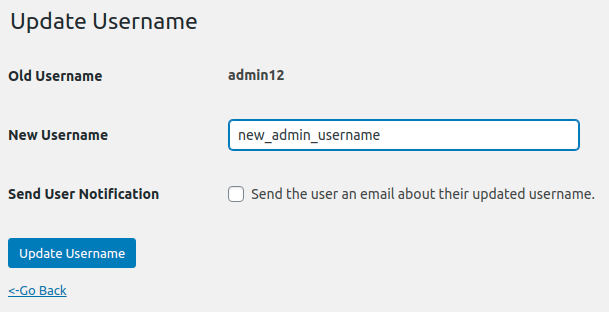Replace username kind