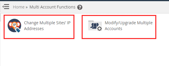 Multiaccount functions