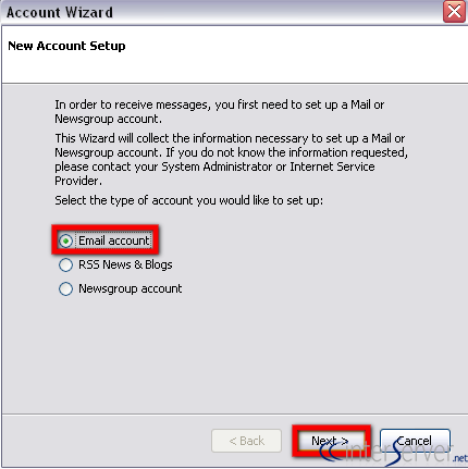 Set up email account in thunderbird