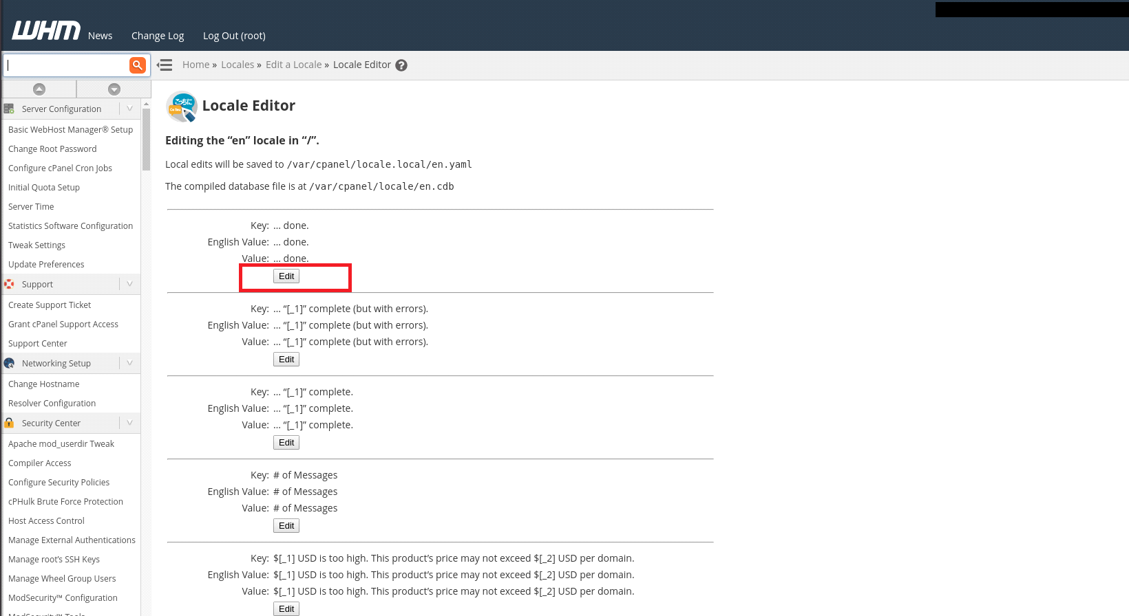 How to Edit Locales in cPanel & WHM?