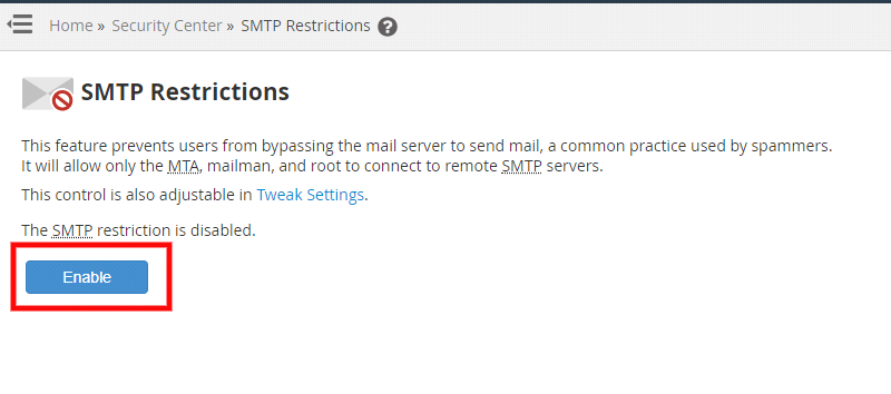 Fix SMTP Error
