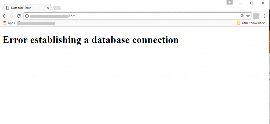 Database Error WebHostingPeople